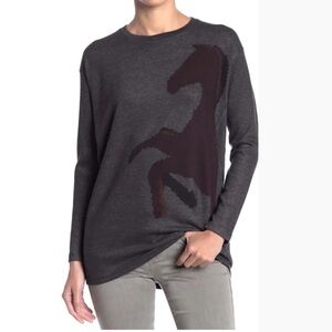 Crew Neck Tunic Sweater by GO COUTURE. Sz Large